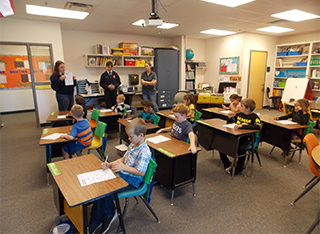 Students at desks