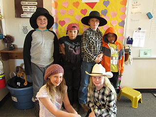 Students in hats